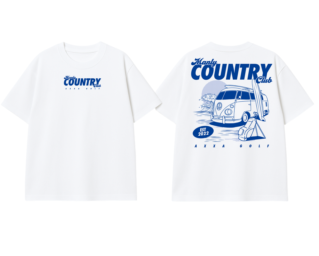 White Manly Country Club Oversize Tee