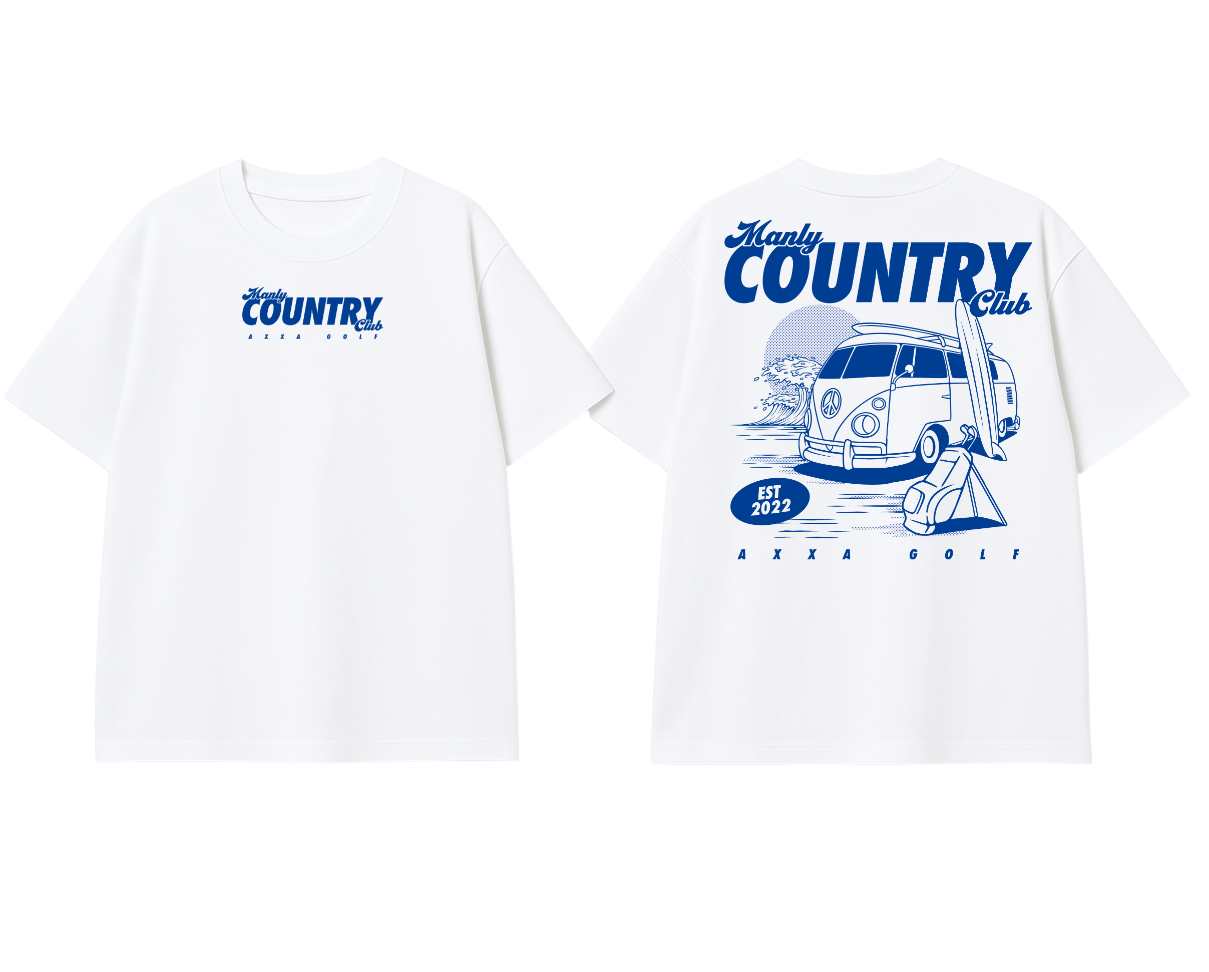 White Manly Country Club Oversize Tee
