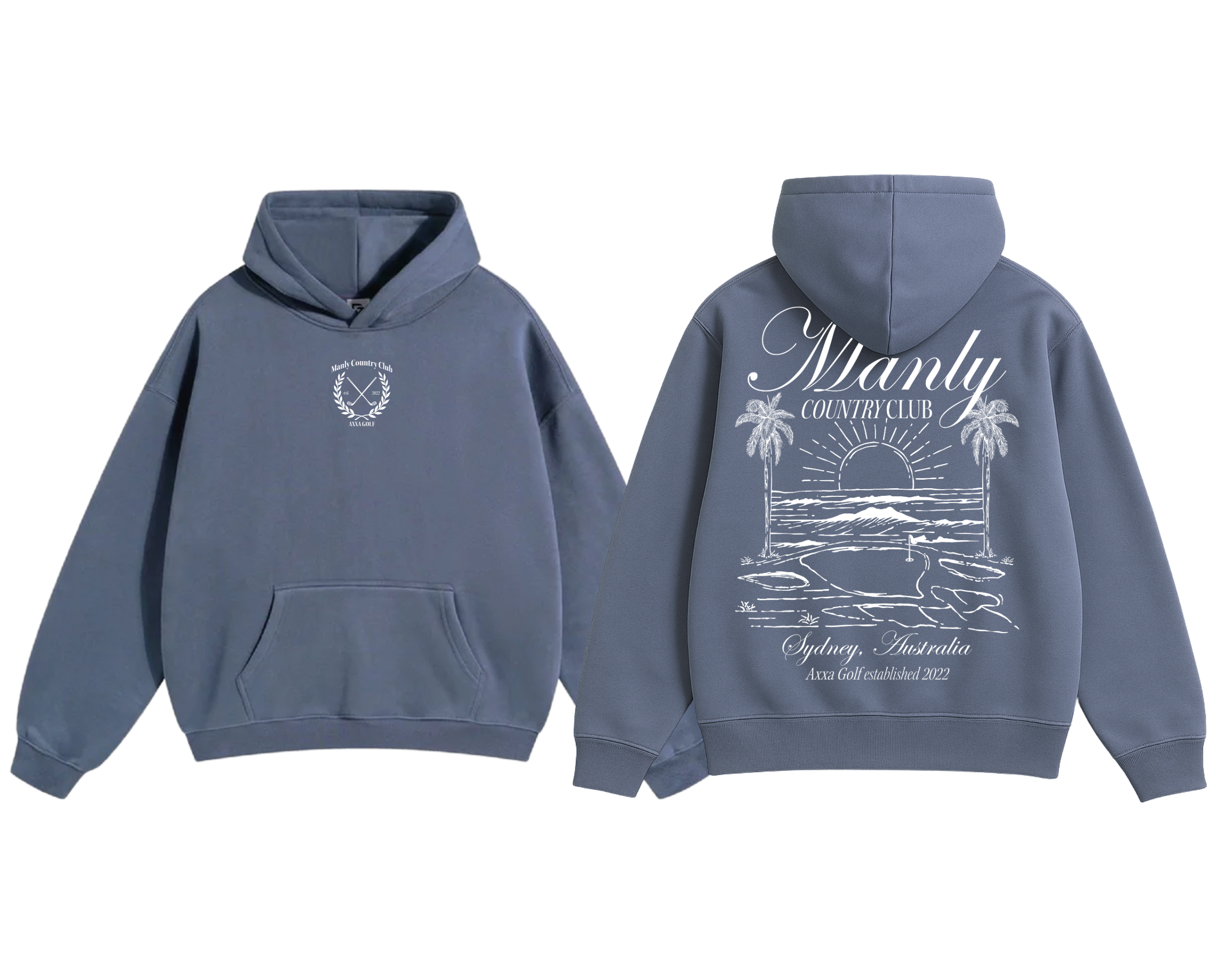 Blue stone Manly Country Club Hoodie