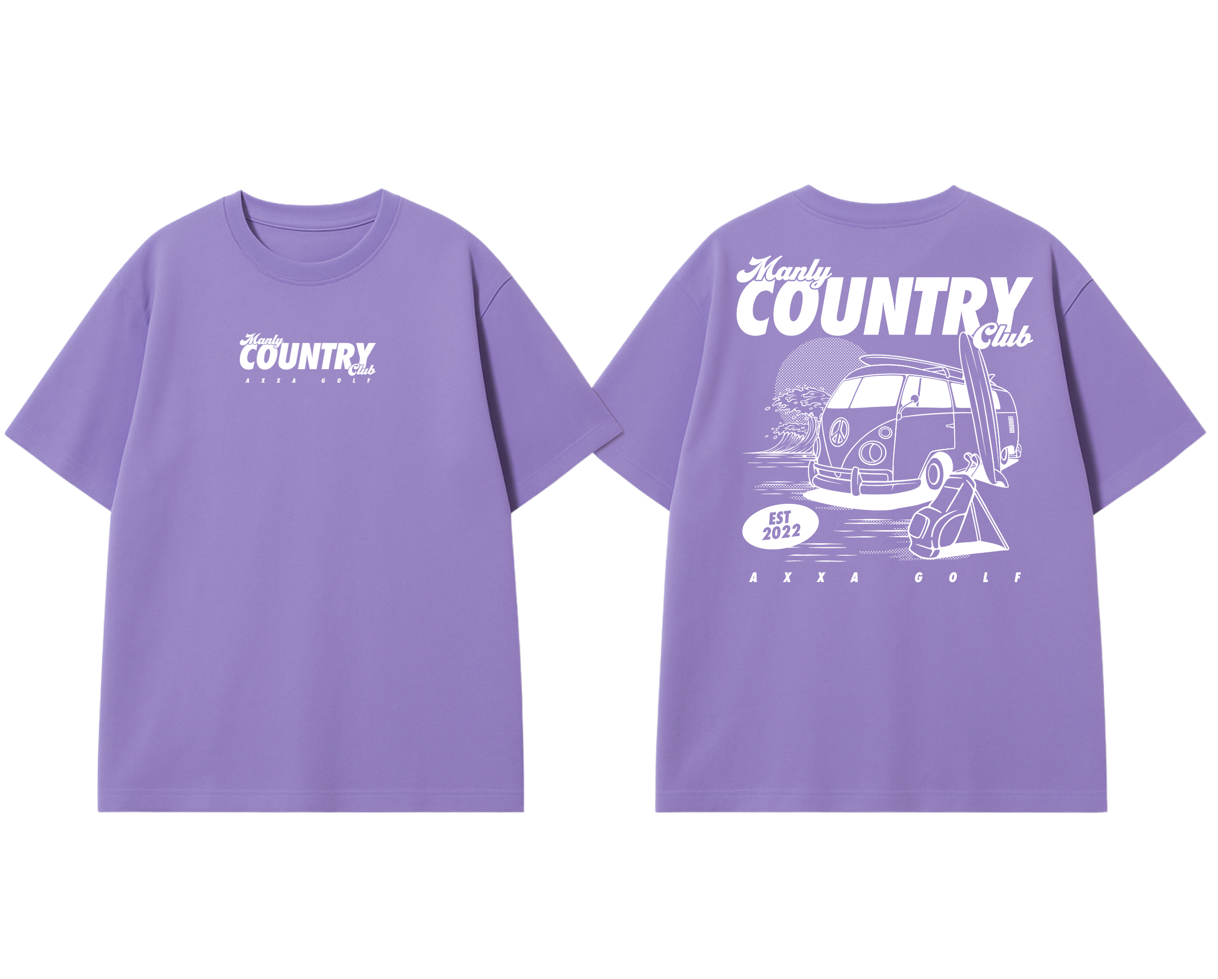 Lavender Manly Country Club Oversize Tee