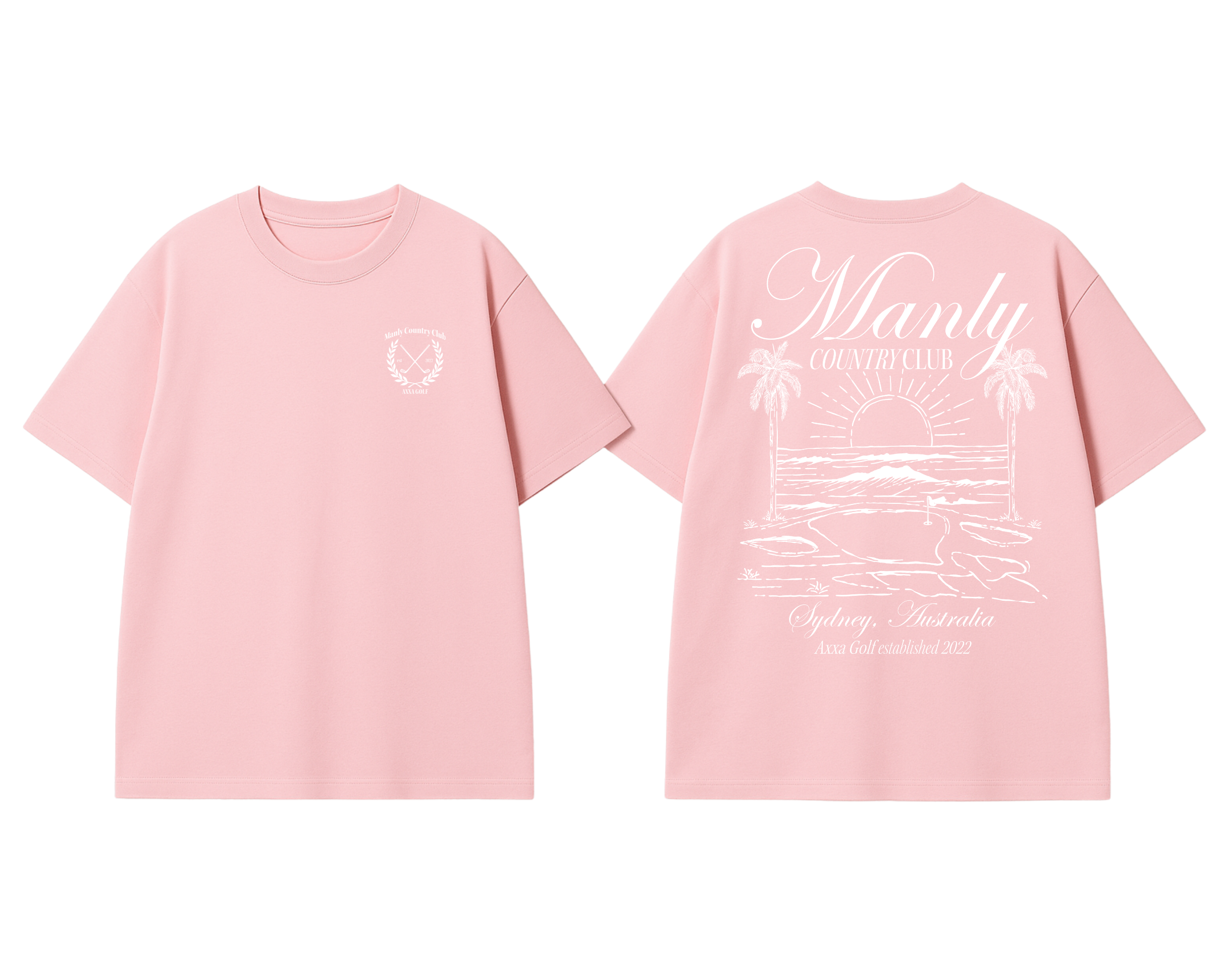 Salmon Pink Manly Country Club Oversize Tee