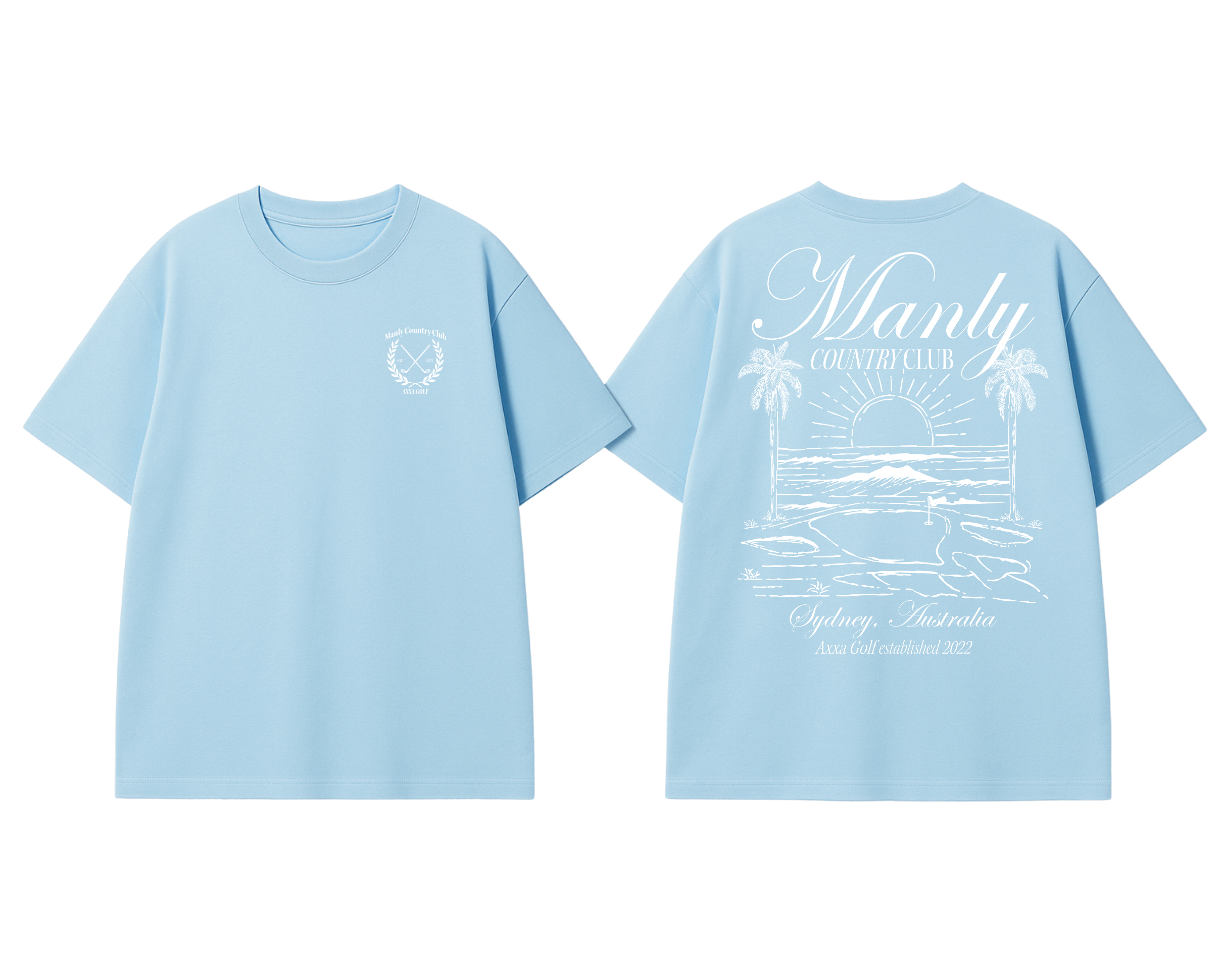 Light Blue Manly Country Club Oversize Tee