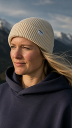 Waffle knit Beanie - Alpine Oat