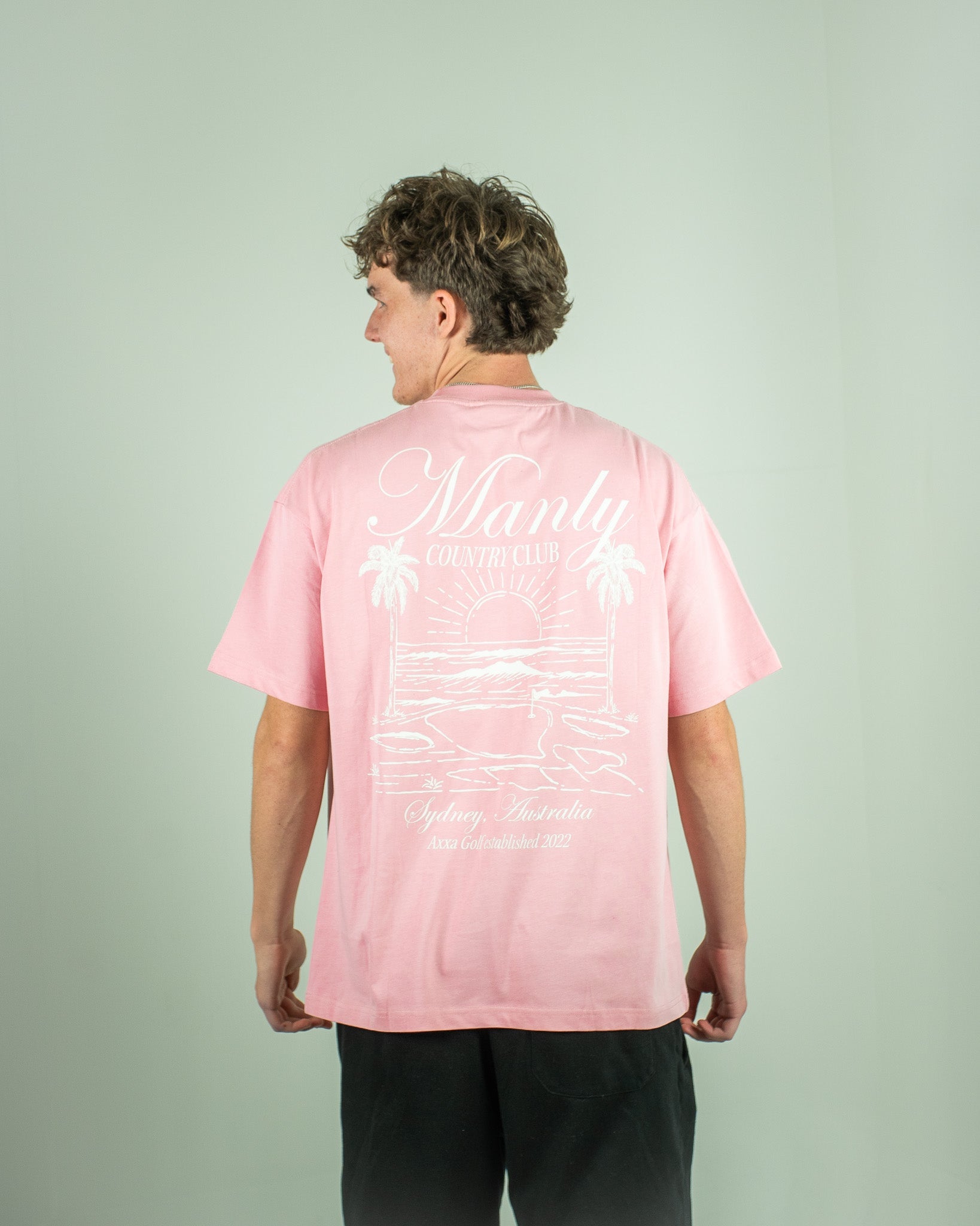 Salmon Pink Manly Country Club Oversize Tee