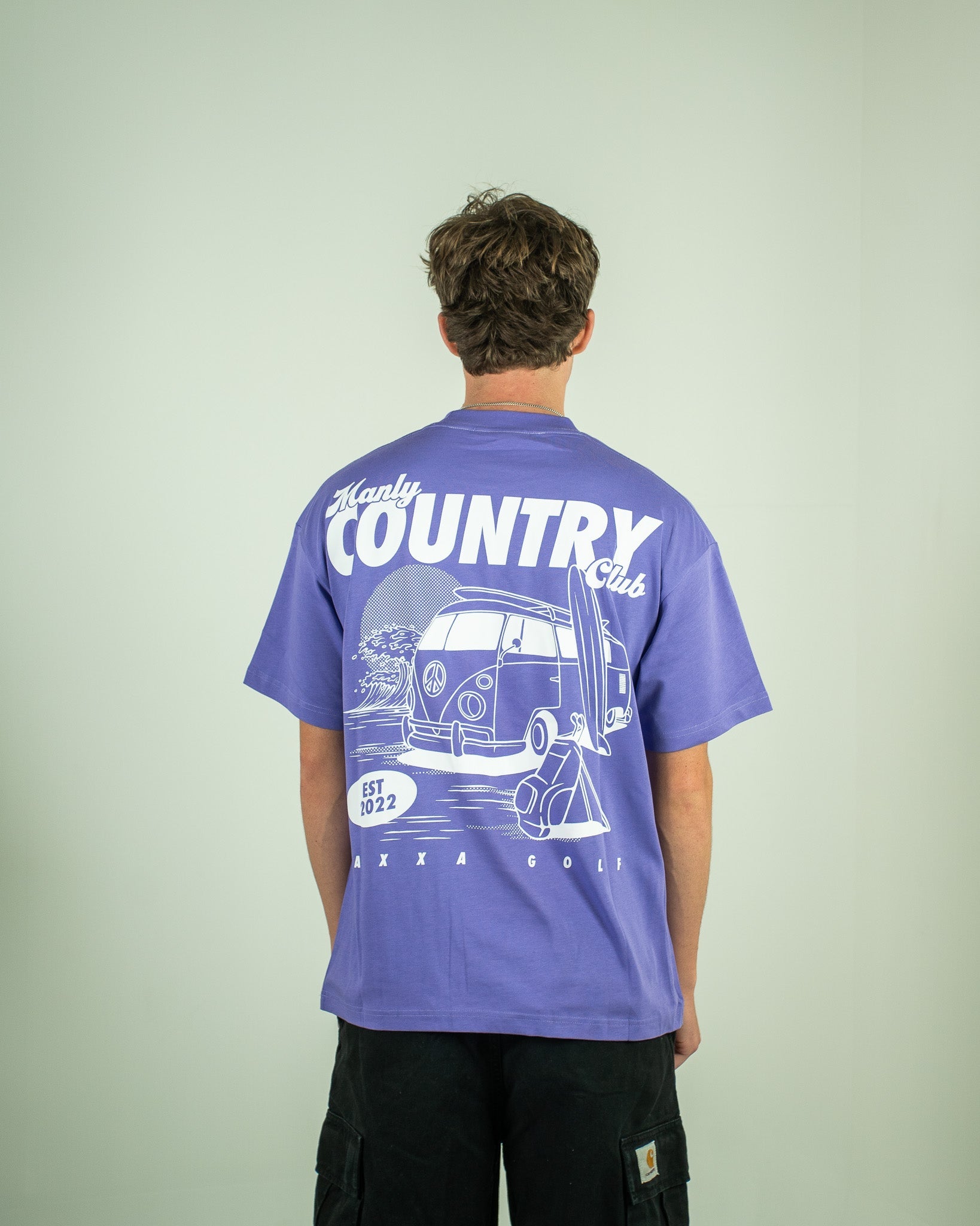 Lavender Manly Country Club Oversize Tee