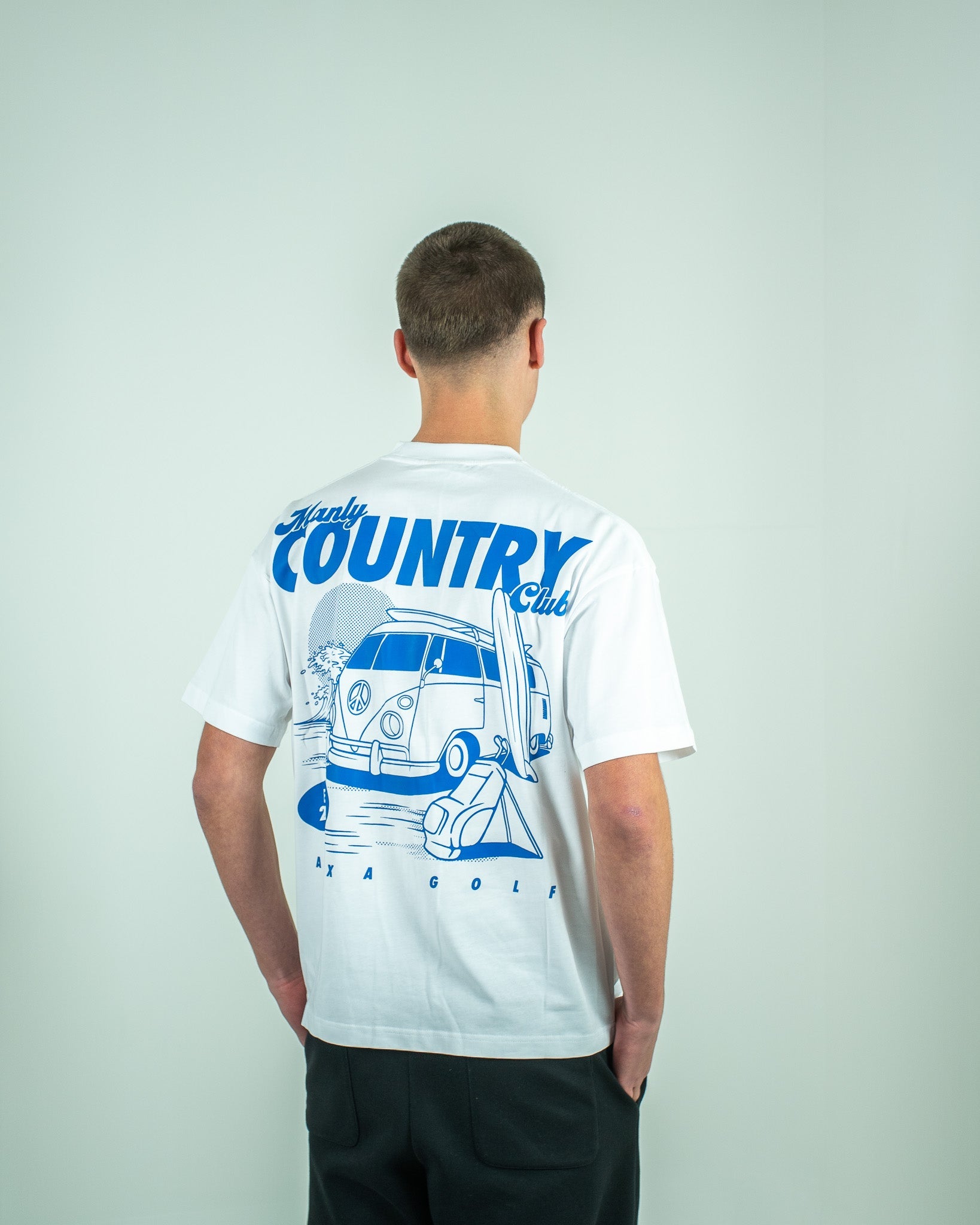 White Manly Country Club Oversize Tee