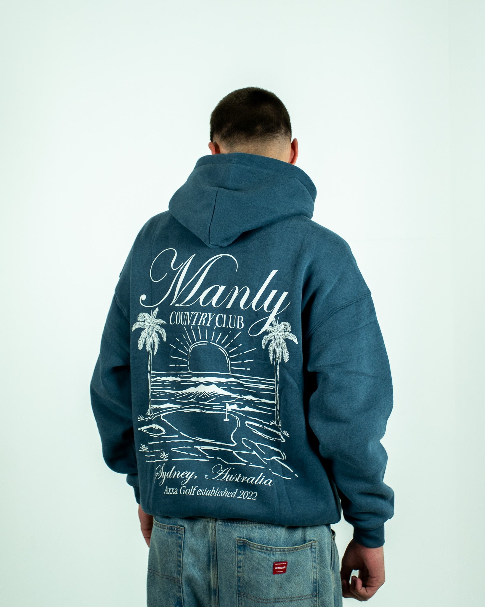 Blue stone Manly Country Club Hoodie