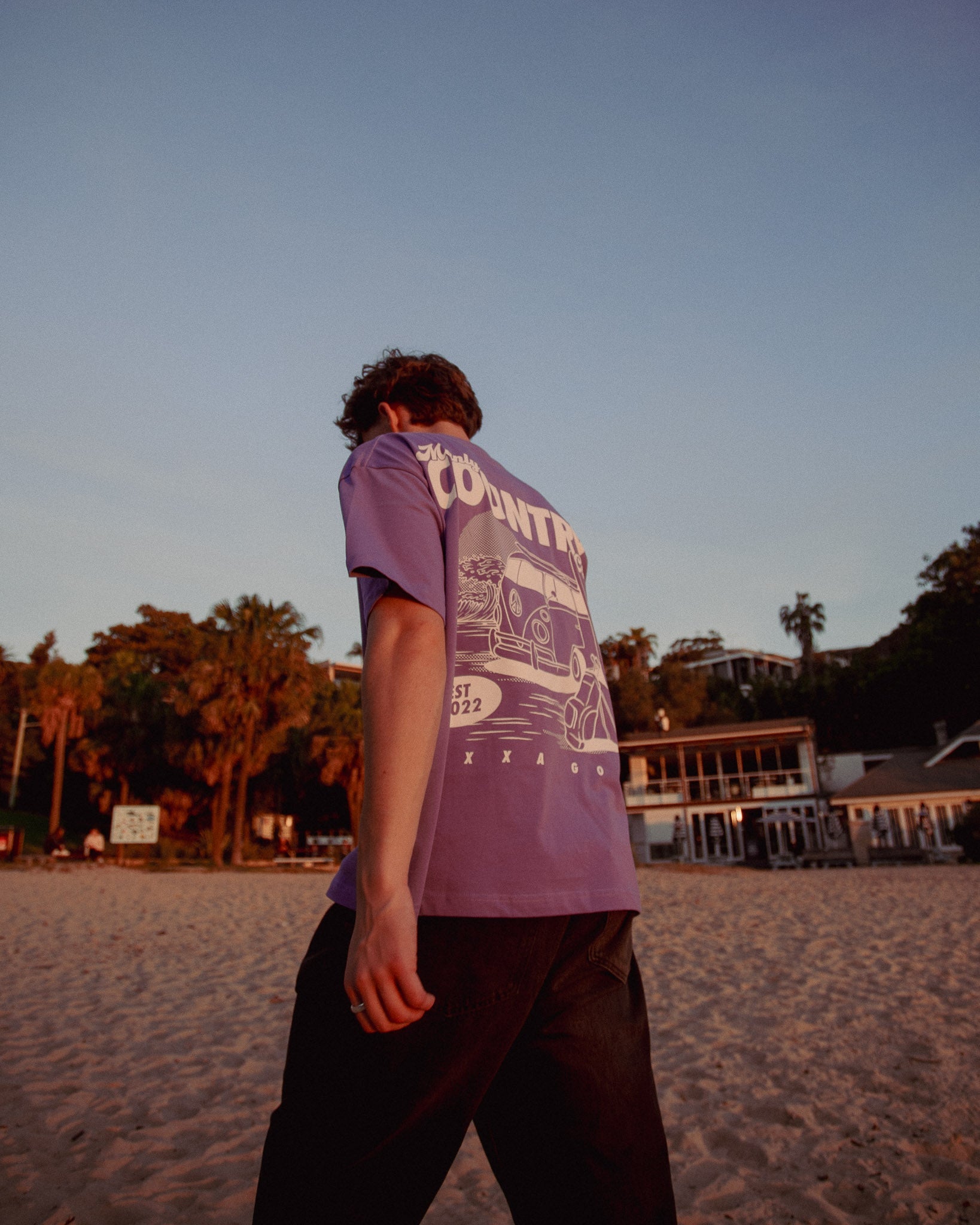 Lavender Manly Country Club Oversize Tee