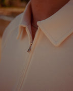 Beige Manly Country Club Zip up Polo