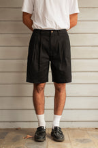 Peninsula Pleated Shorts - Black