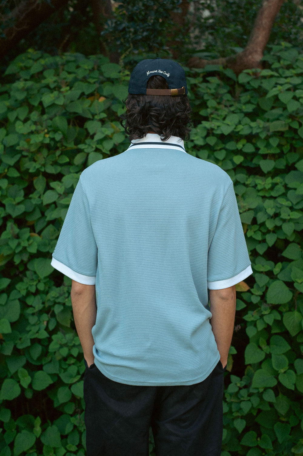 Parklands Waffle Polo - Sky Blue