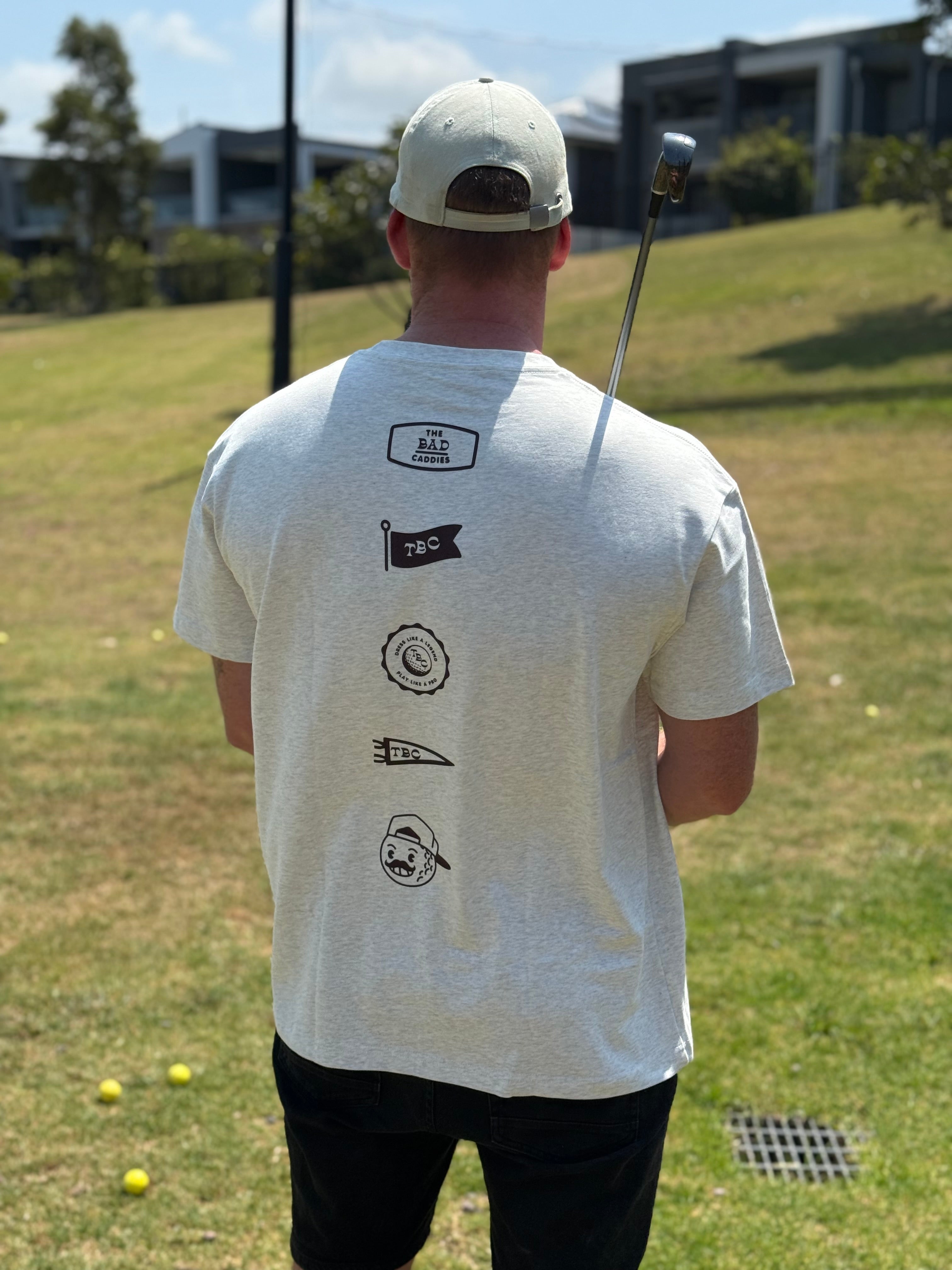 The Caddie T-Shirt | Grey Marle | Heavyweight