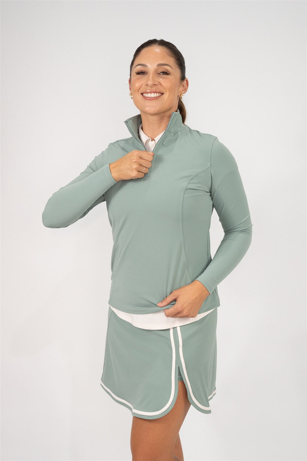 1/4 ZIP LONG SLEEVE TOP