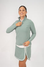 1/4 ZIP LONG SLEEVE TOP