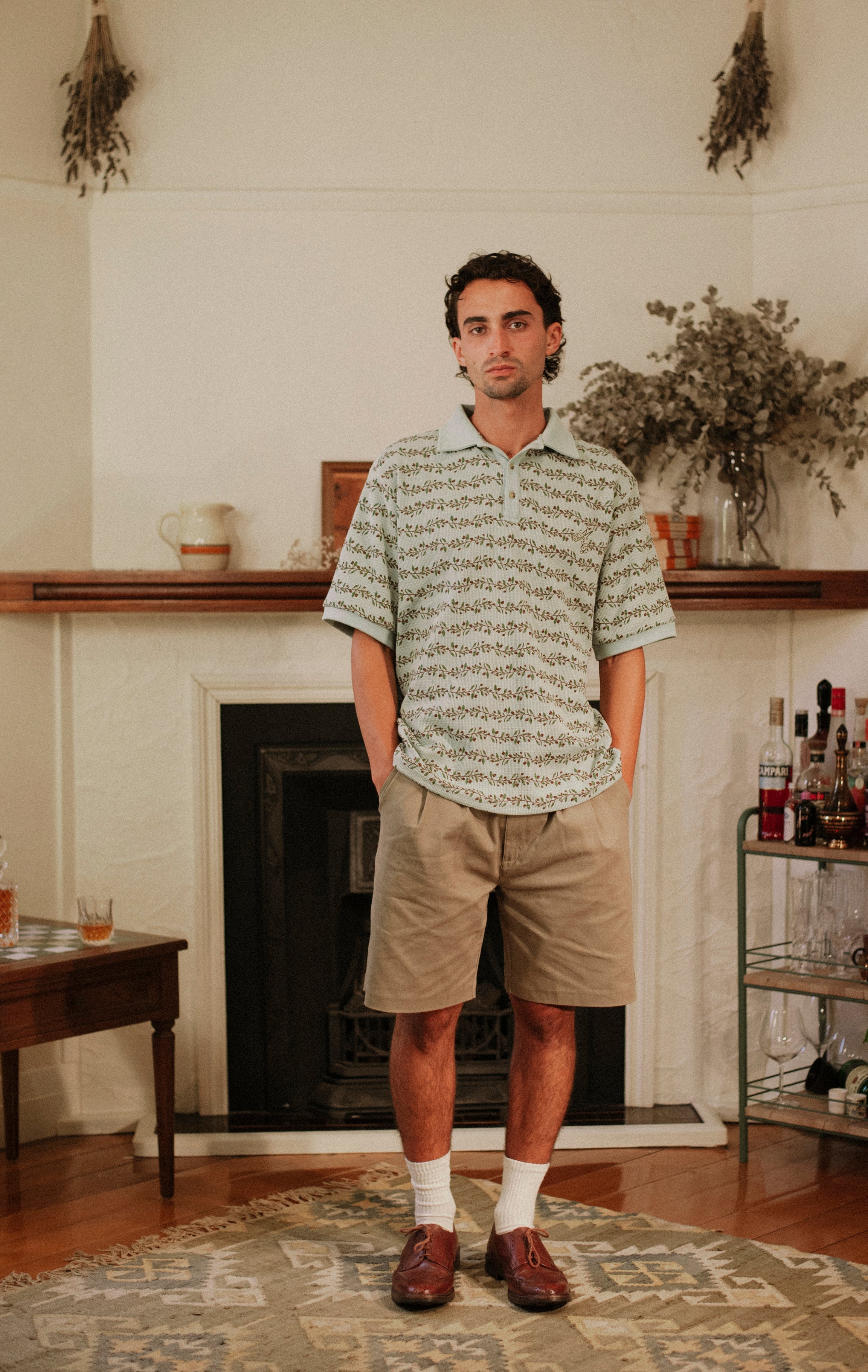 Peninsula Pleated Shorts - Tan