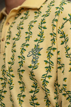 Parklands Waffle Polo - Wattle Stripe
