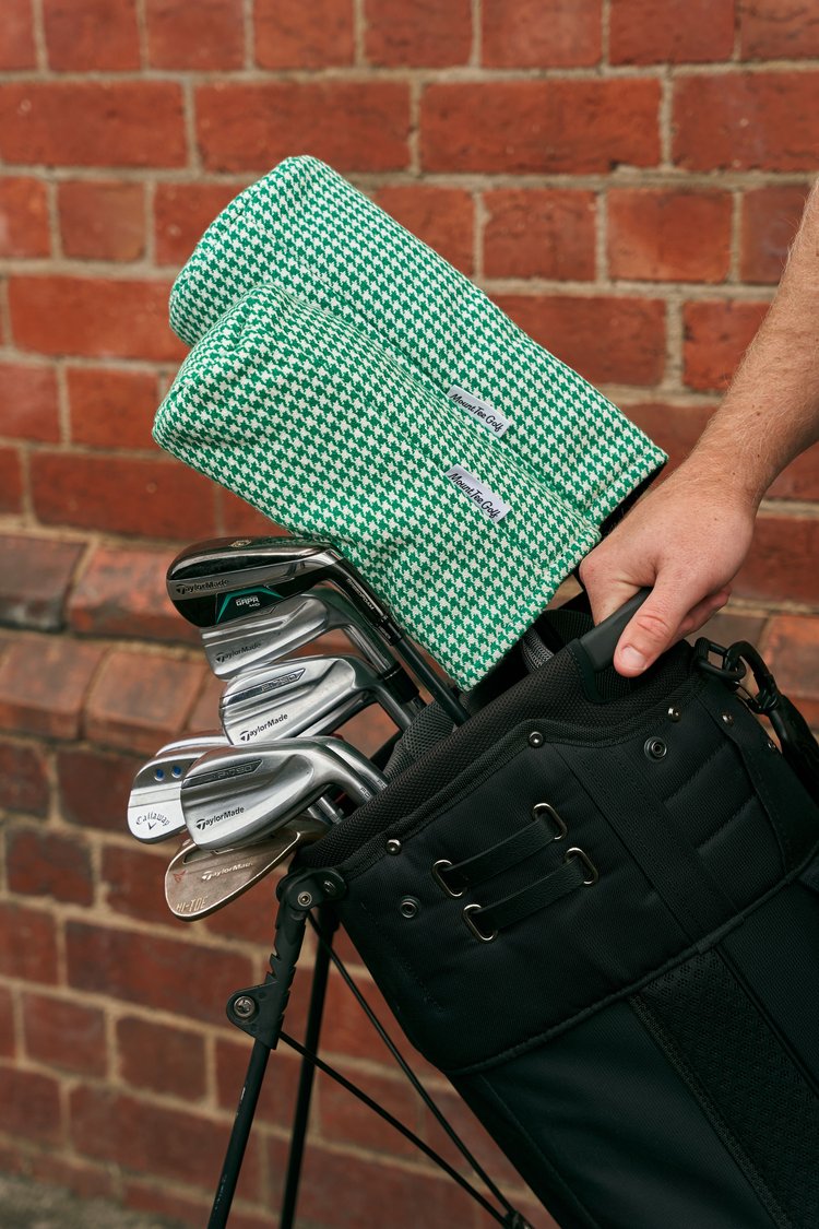 Driver Headcover - Green / White Houndstooth