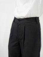 PLEATED PANTS | BLACK
