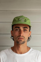 Nylon 5 Panel cap - Evergreen