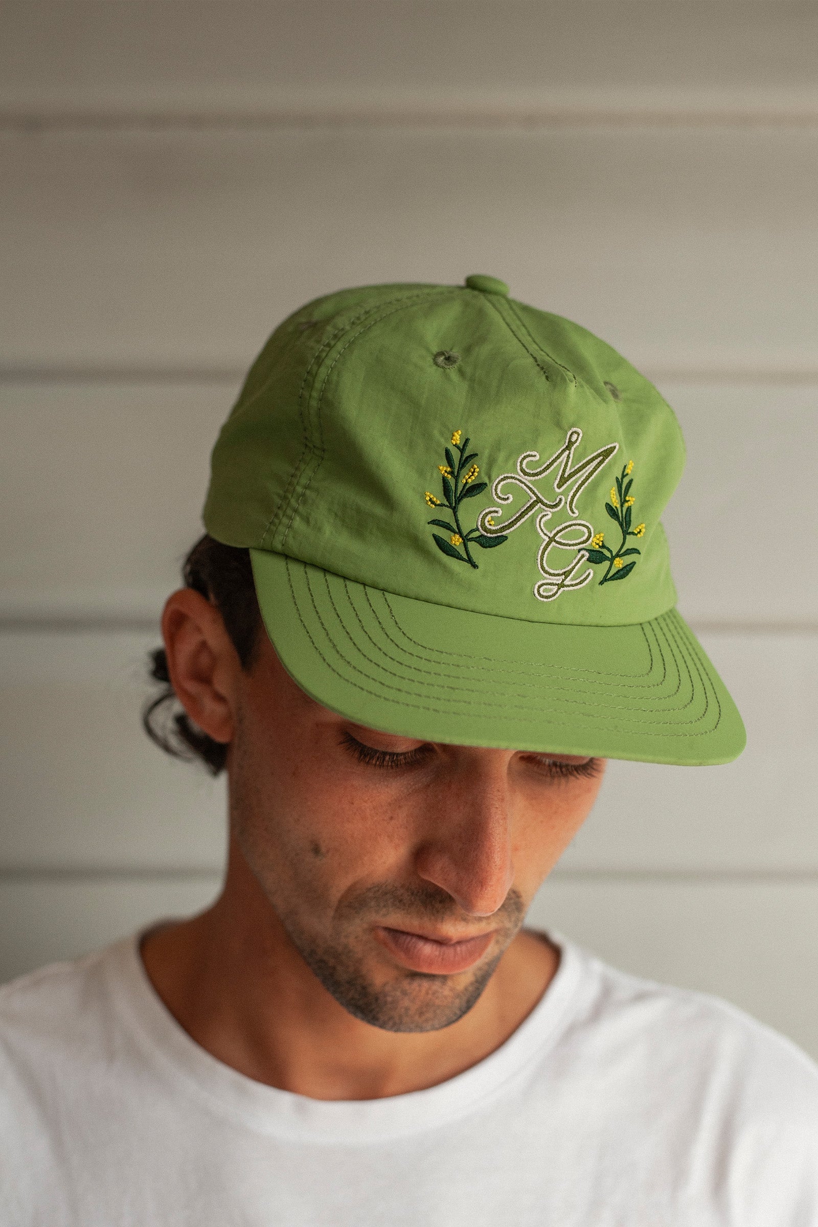 Nylon 5 Panel cap - Evergreen