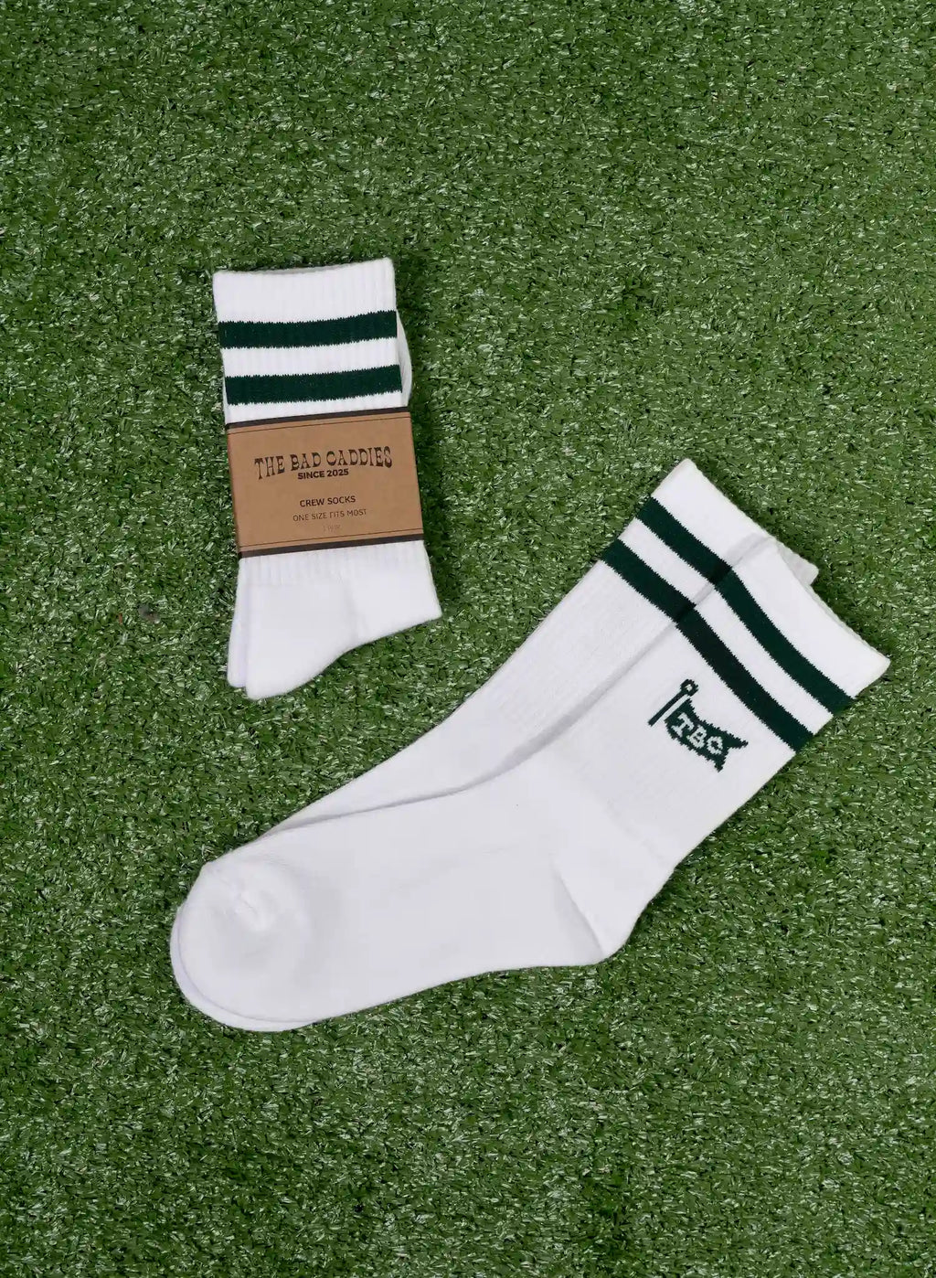 Caddie Crew Socks Heritage Green