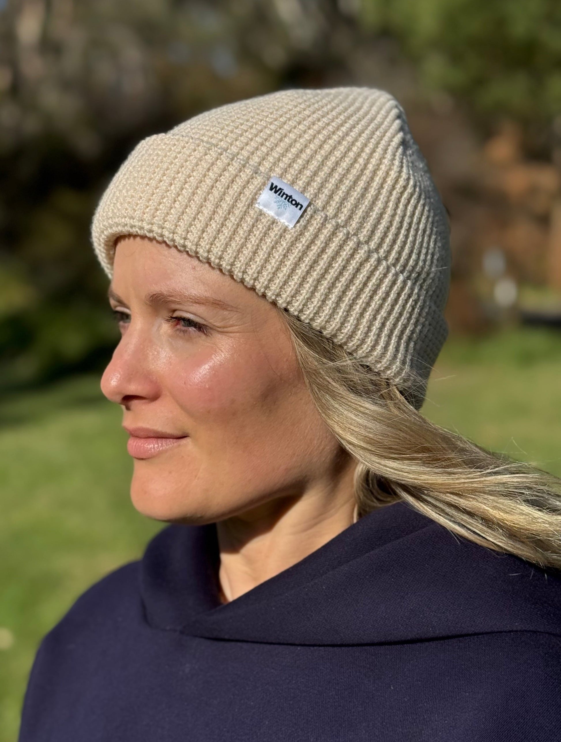 Winton | Waffle knit Beanie - Alpine Oat