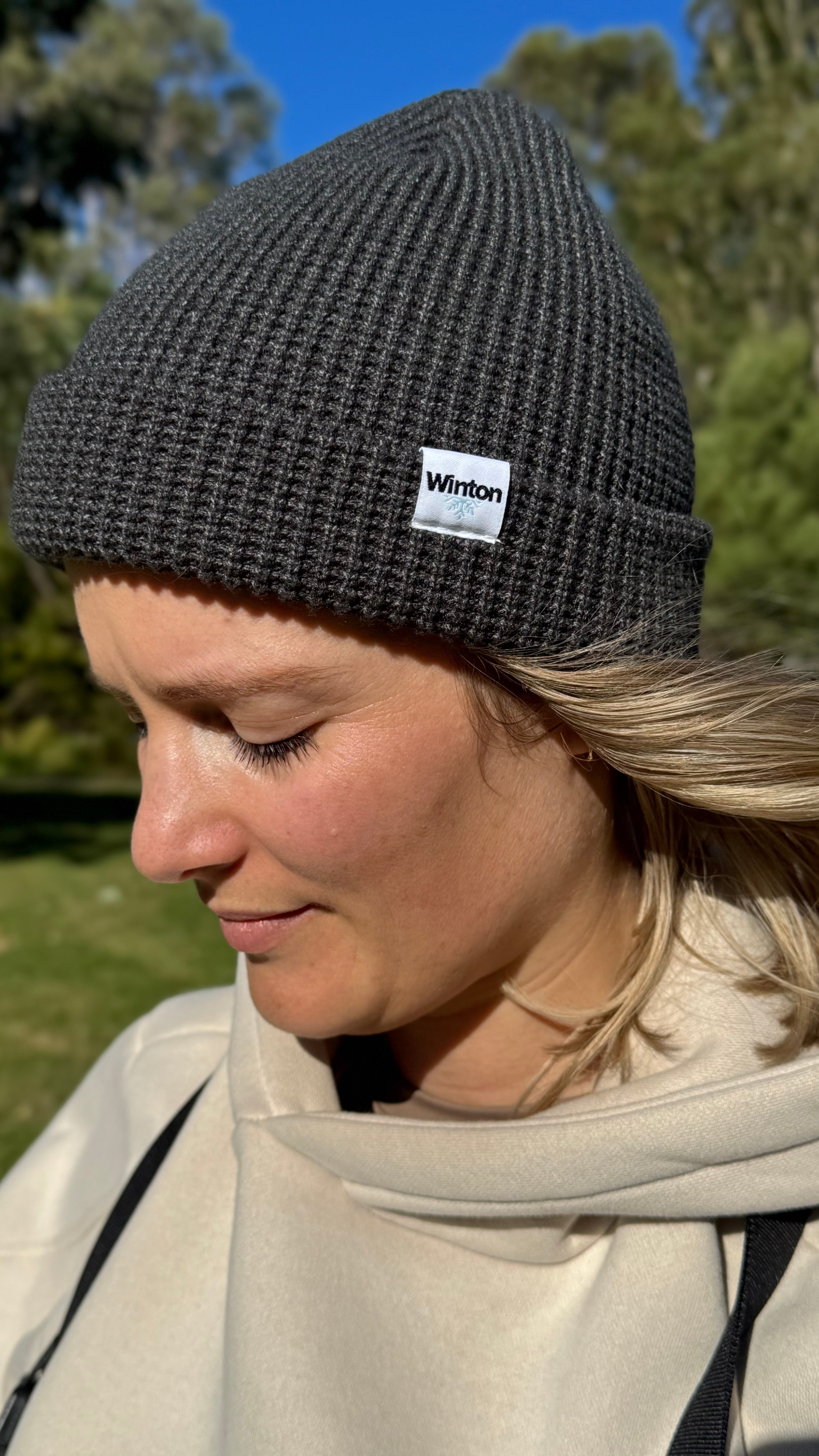 Waffle knit Beanie - Storm