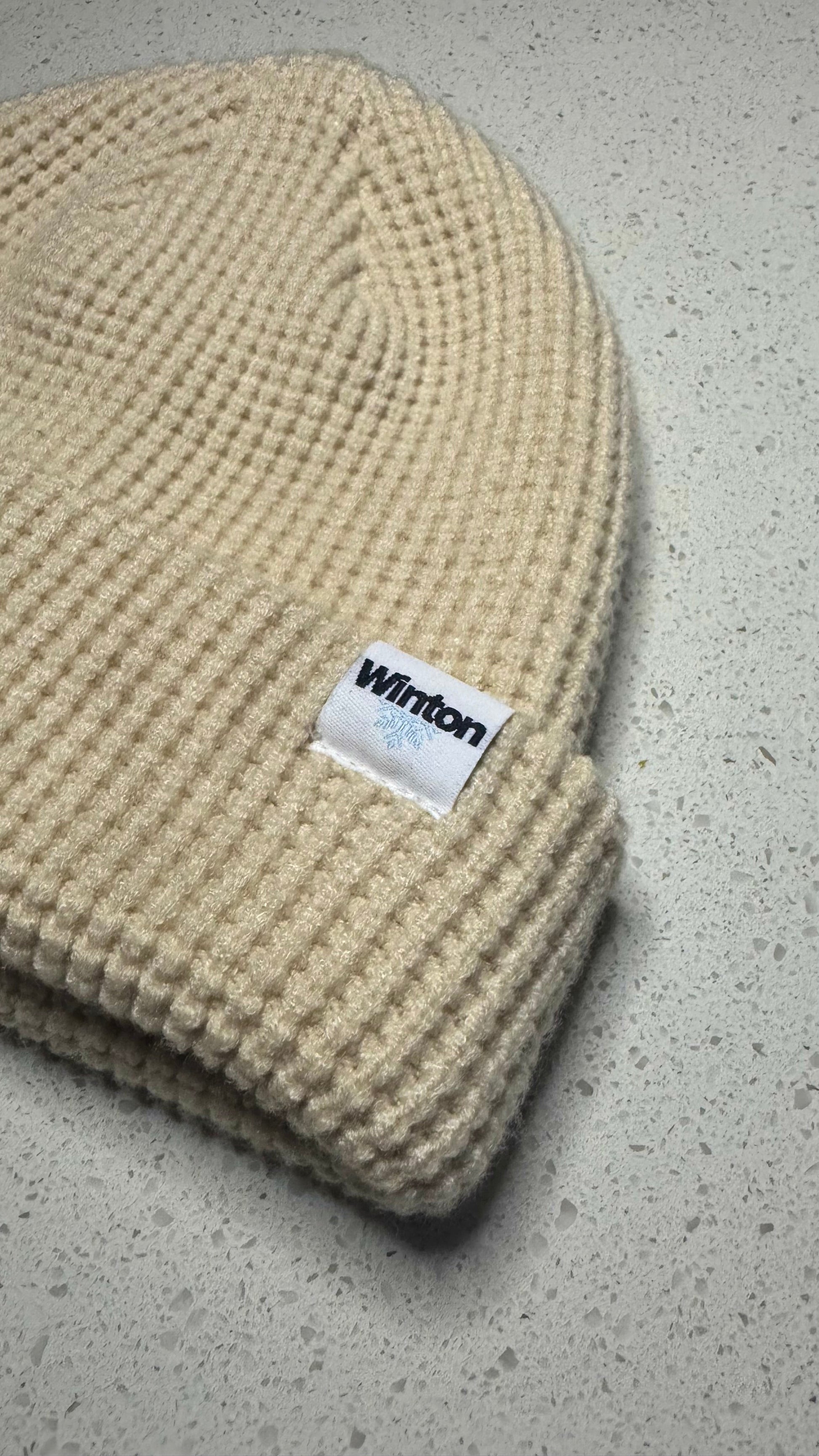 Winton | Waffle knit Beanie - Alpine Oat