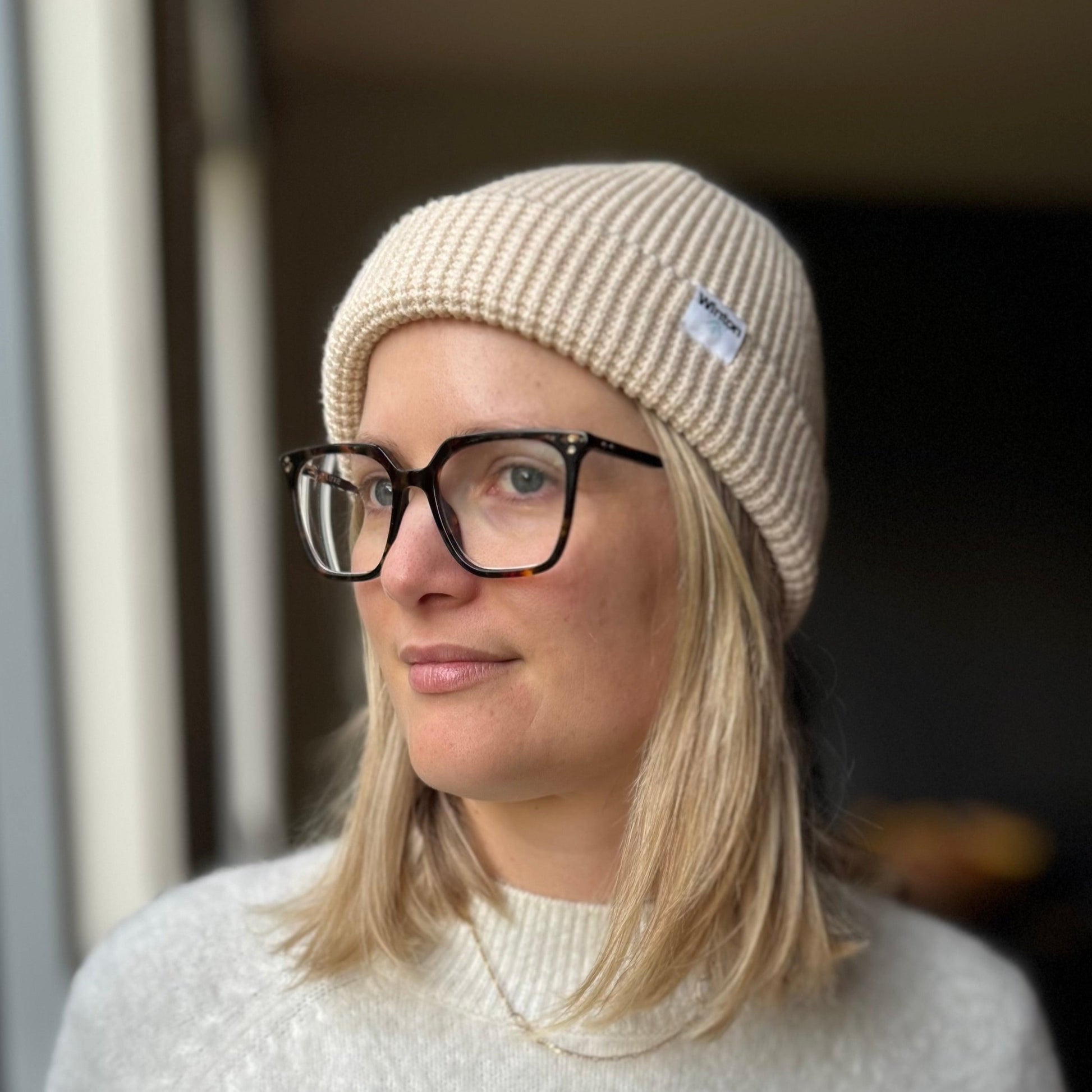 Winton | Waffle knit Beanie - Alpine Oat