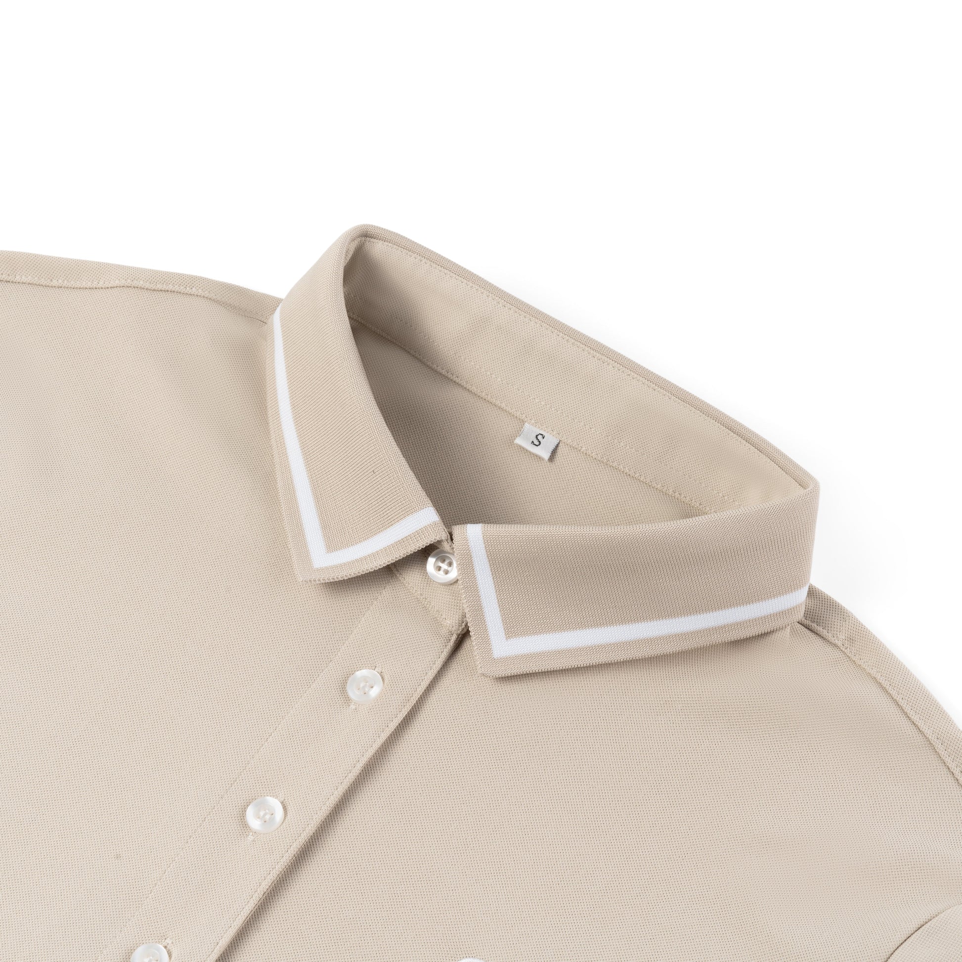 One Golf | Beige Signature Polo Long Sleeve