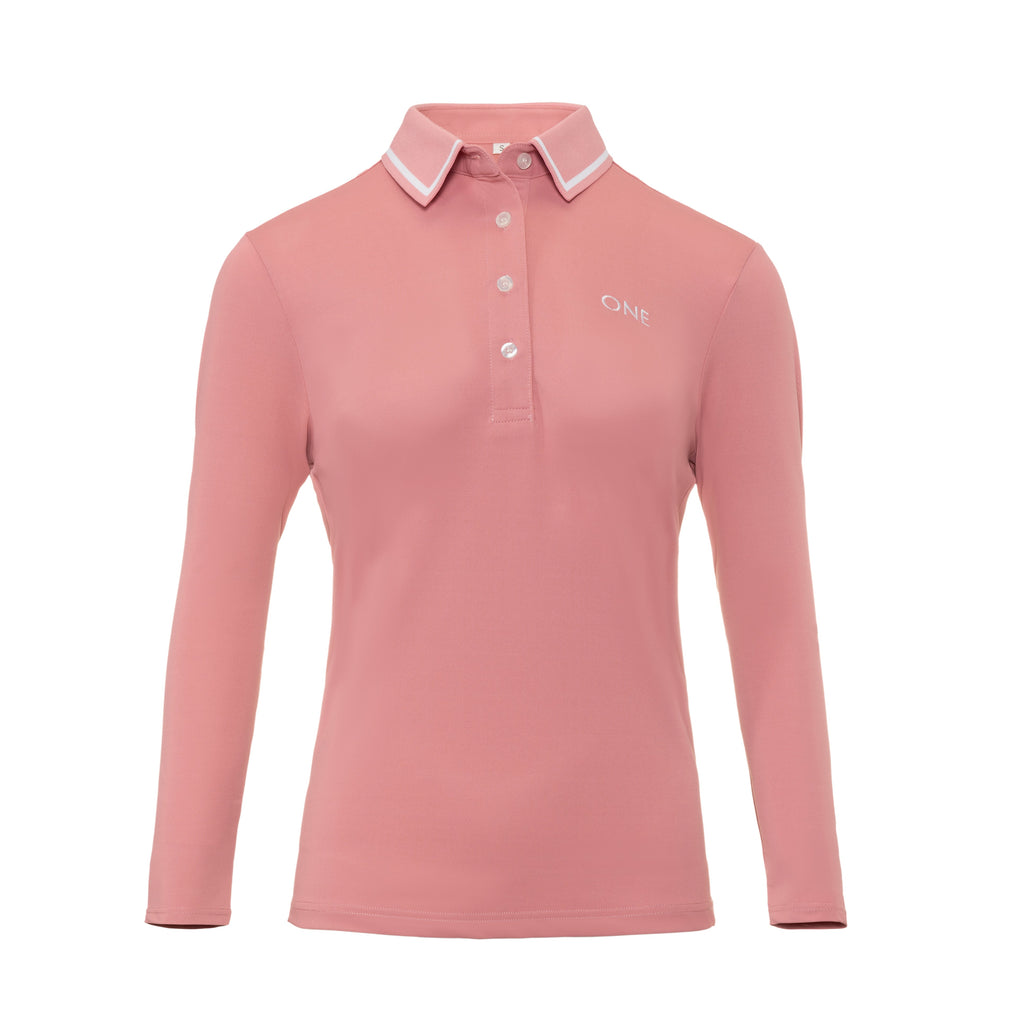 One Golf | Pink Signature Polo Long Sleeve