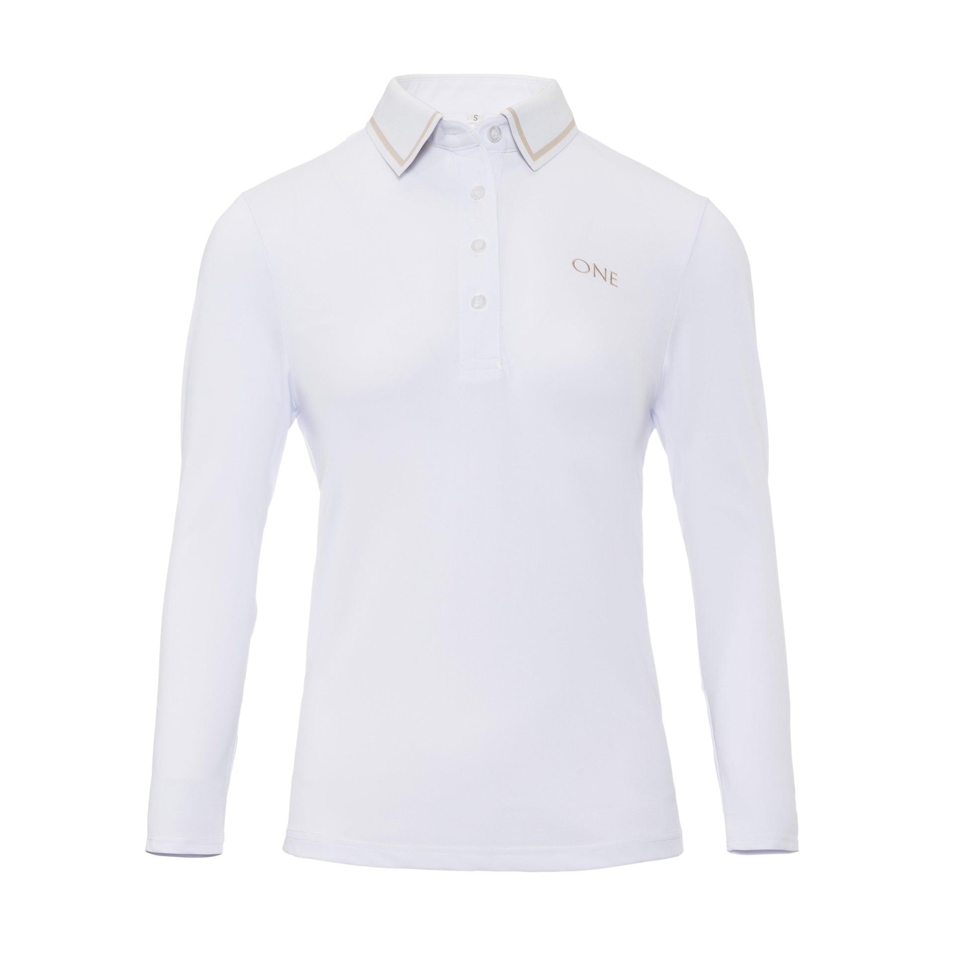 One Golf | White Signature Polo Long Sleeve