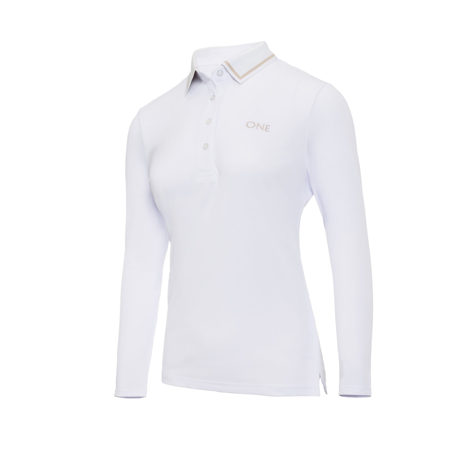 One Golf | White Signature Polo Long Sleeve