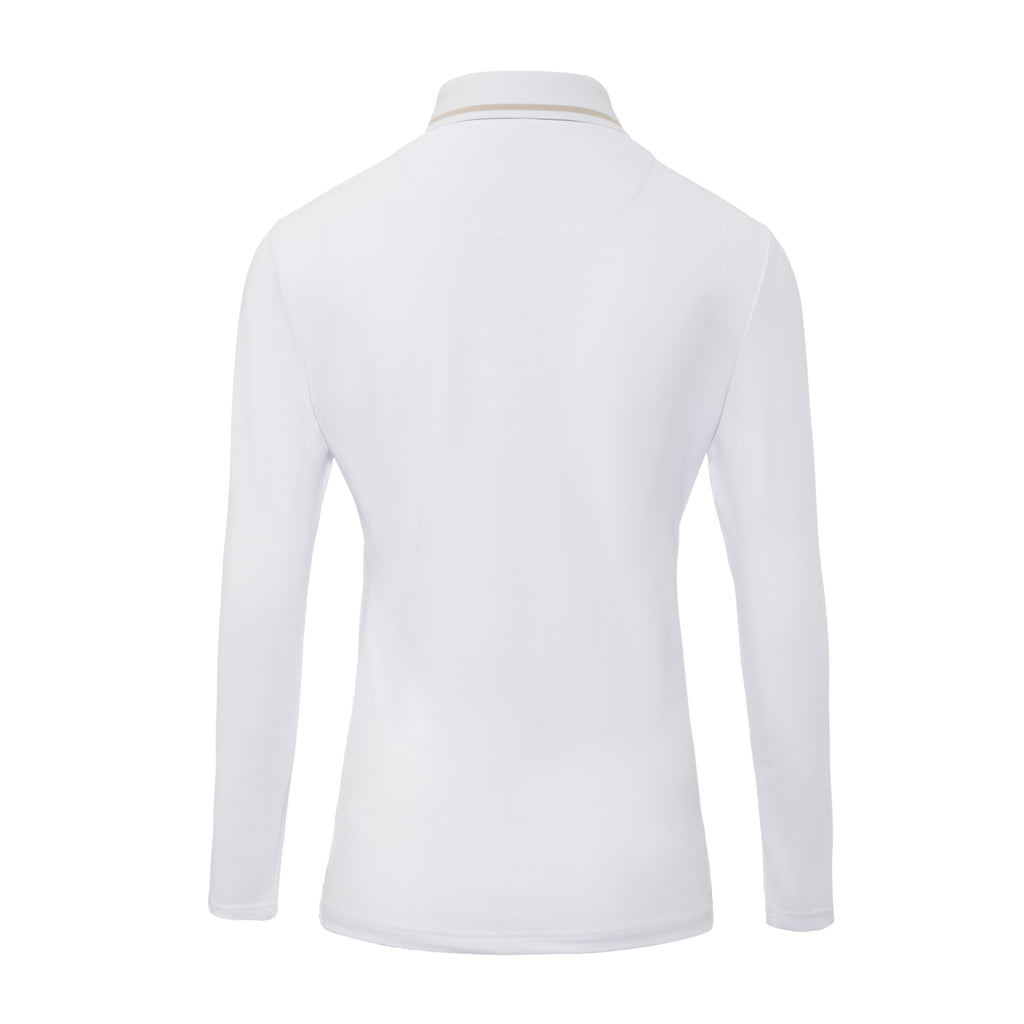 One Golf | White Signature Polo Long Sleeve