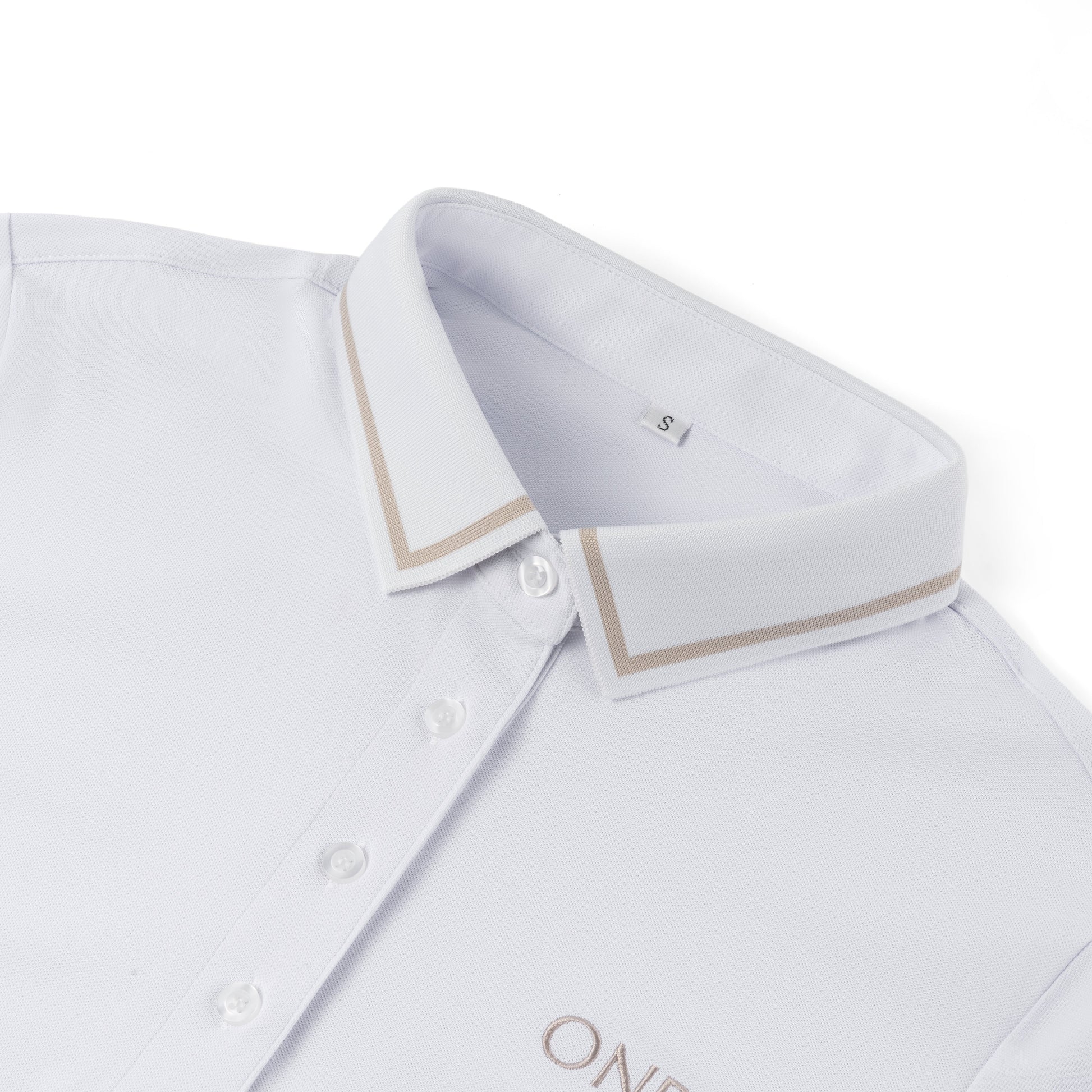 One Golf | White Signature Polo Long Sleeve