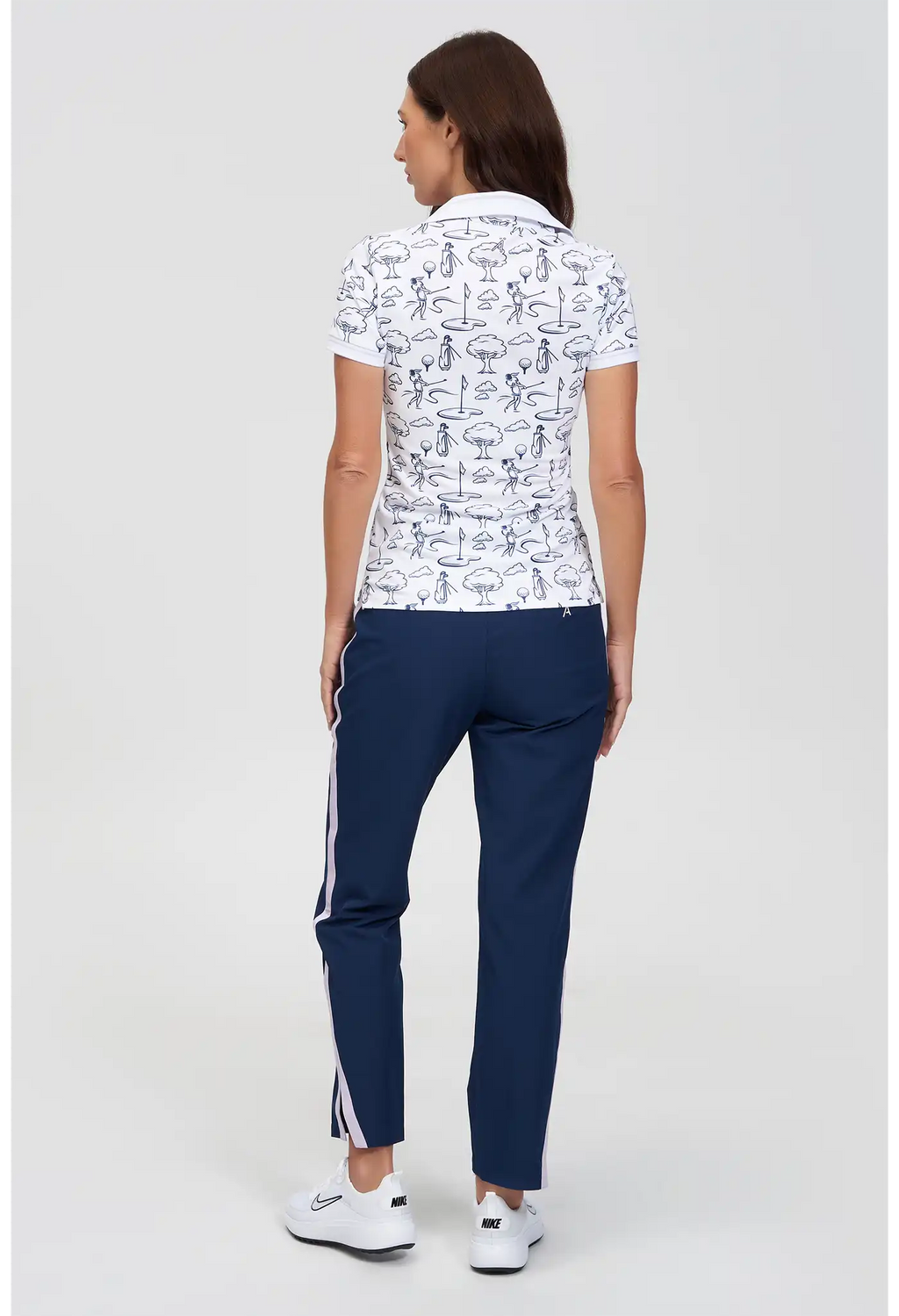 Michelle Polo - White/ Toile De Jouy