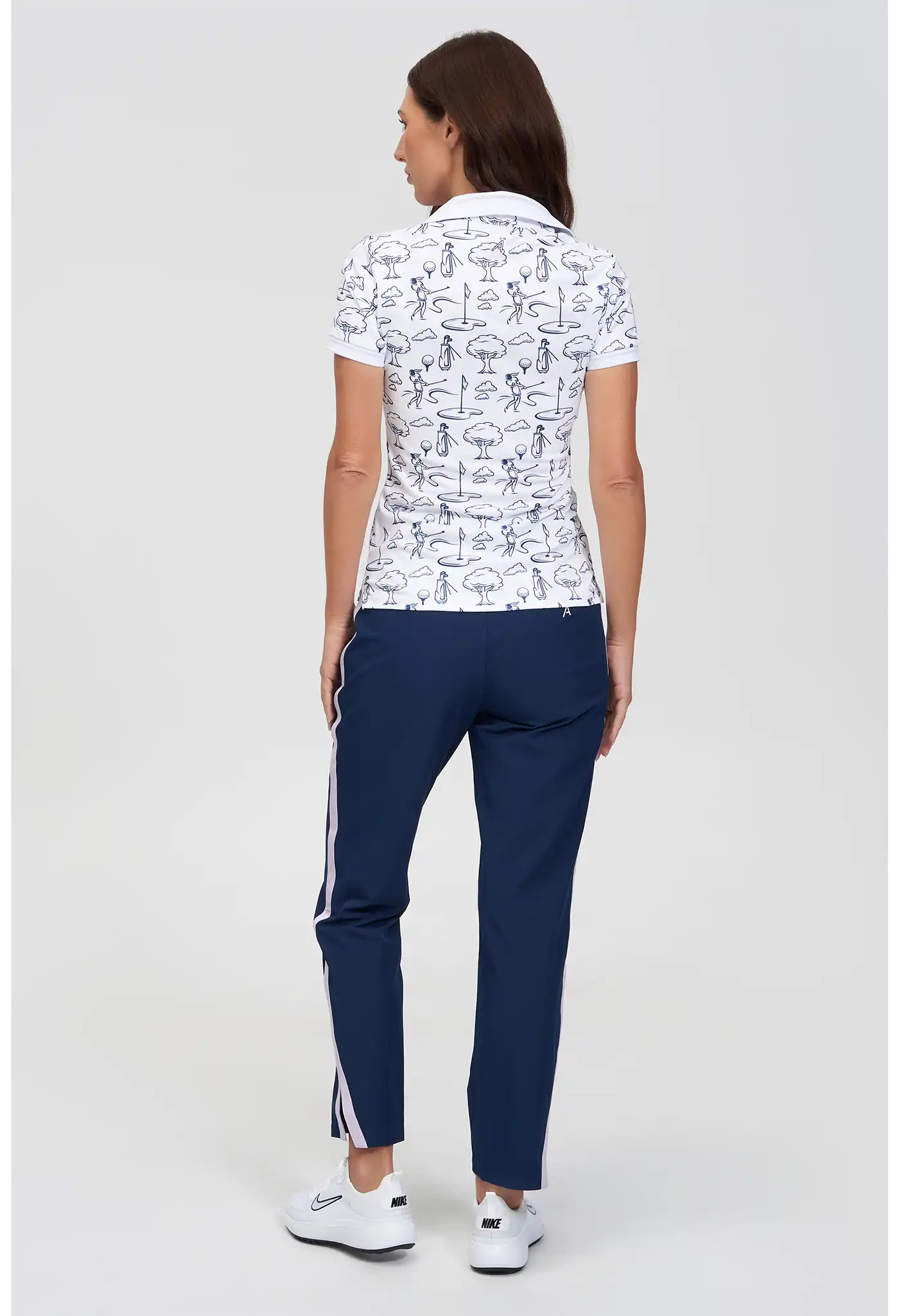 Michelle Polo - White/ Toile De Jouy