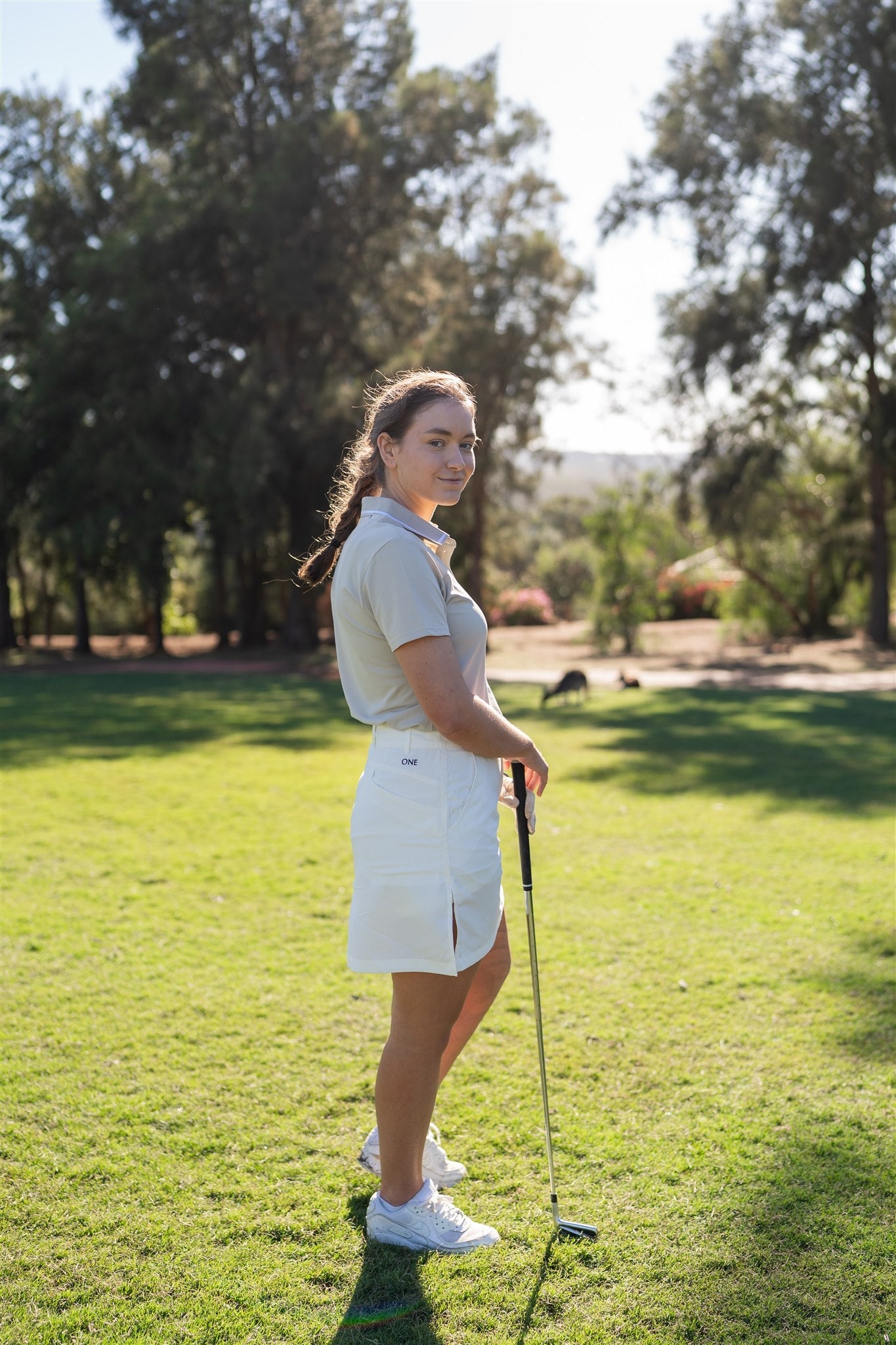 One Golf | Beige Signature Polo Short Sleeve