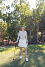 Beige Signature Polo Long Sleeve