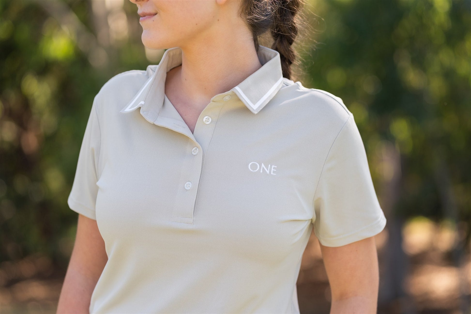 One Golf | Beige Signature Polo Short Sleeve