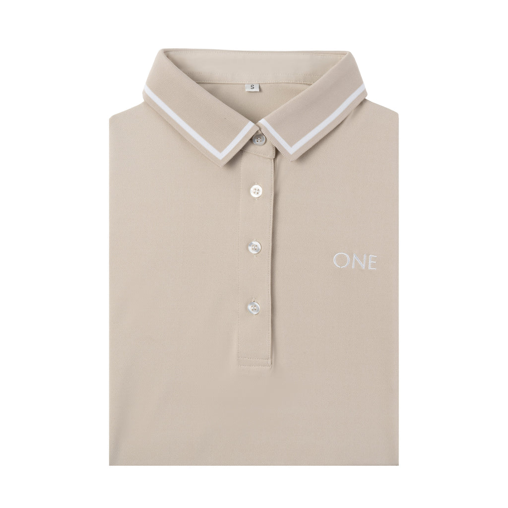 One Golf | Beige Signature Polo Short Sleeve