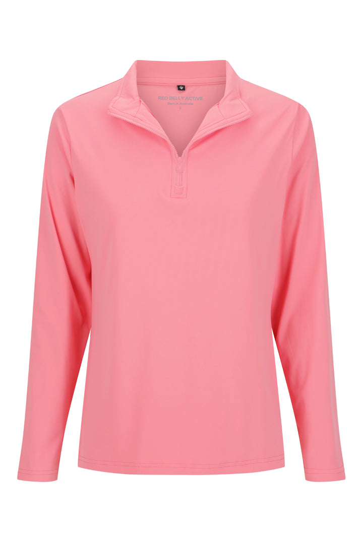 Red Belly Active | Amber 1/4 Zip - Watermelon