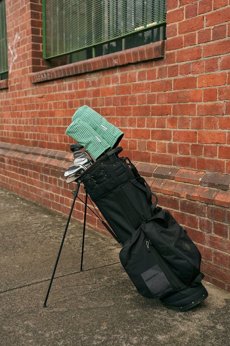 3 Wood Headcover - Green / White Houndstooth