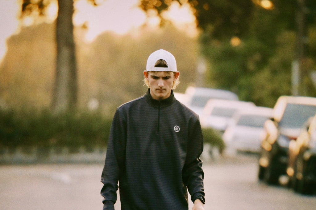 Axxa | Black Stripe Quarter Zip