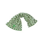 Forest checkered golf towel folded showing soft cotton texture — Three Putt Par