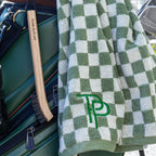 Forest golf towel detail view on golf course — Three Putt Par