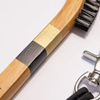 Royal painted hickory golf club brush showing hand-painted handle — Three Putt Par