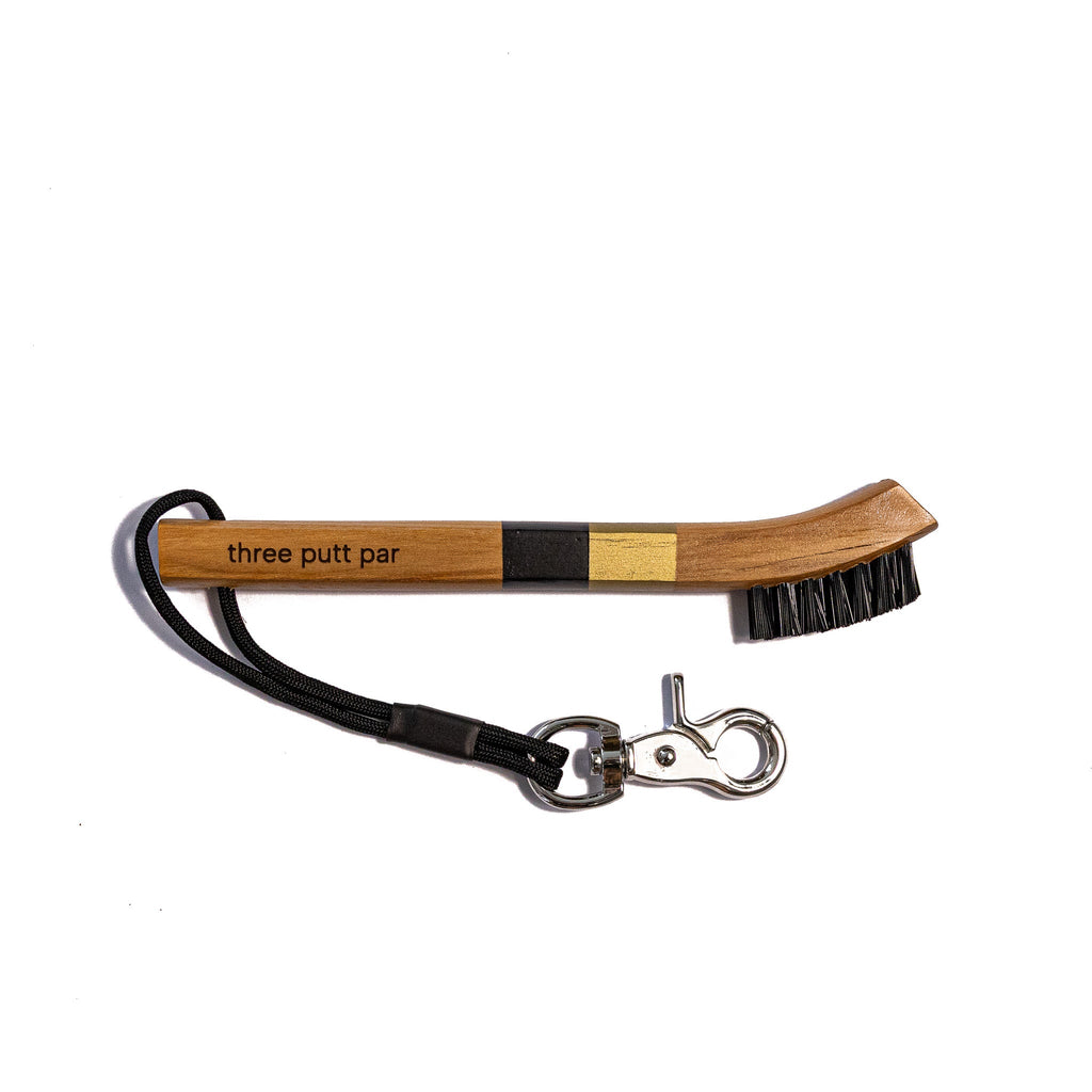 Royal hand-painted hickory golf brush with rich colourway — Three Putt Par