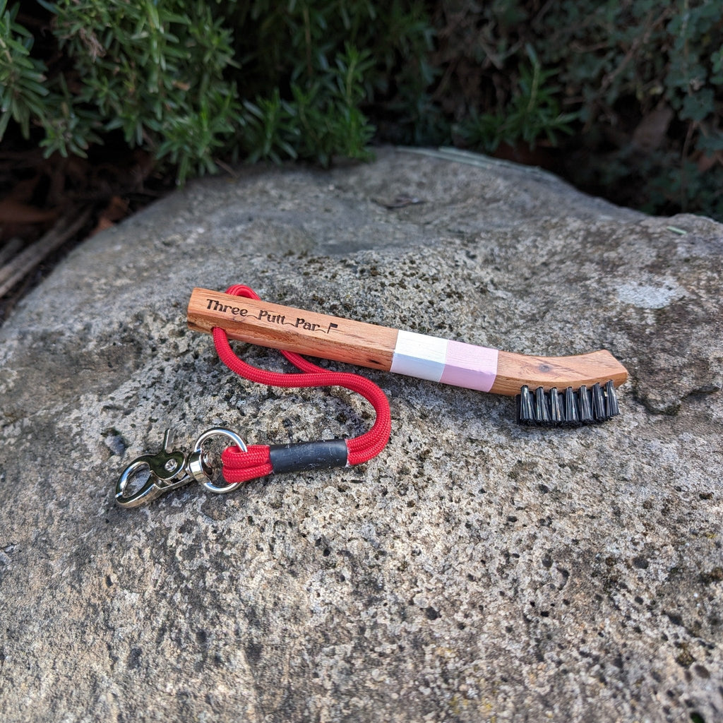 Three Putt Par | Painted Hickory Brush - Pink