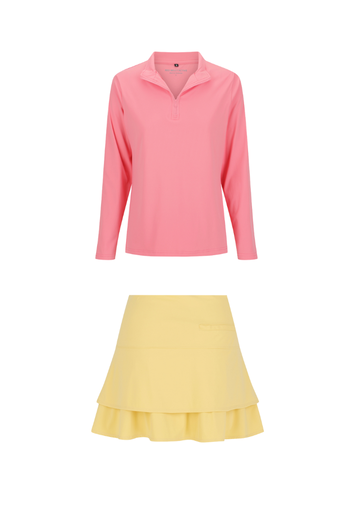 Red Belly Active | Amber 1/4 Zip - Watermelon